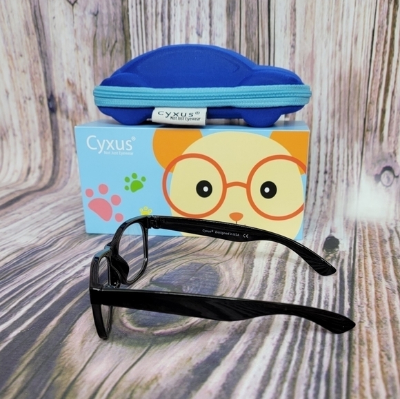 CYXUS Blue Light Blocking Kids Age 4-8 Black Computer Glasses - Picture 7 of 16